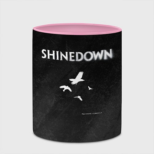 Кружка цветная The Sound of Madness Shinedown / 3D-Белый + розовый – фото 2