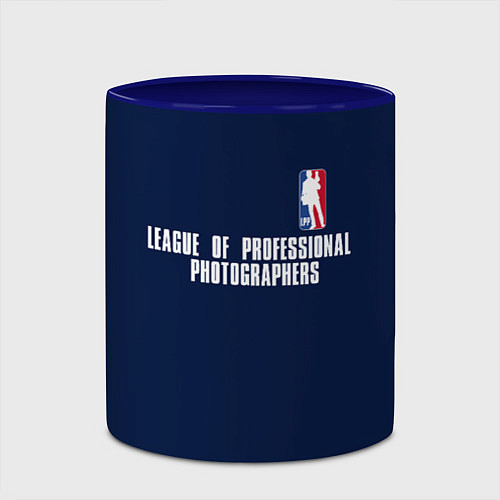 Кружка цветная League of Professional Photographers 35mm / 3D-Белый + синий – фото 2