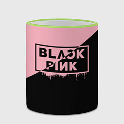 Кружка 3D BLACKPINK BIG LOGO, цвет: 3D-светло-зеленый кант — фото 2