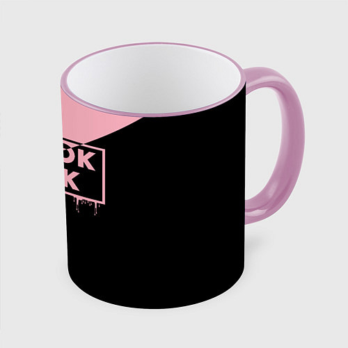 Кружка цветная BLACKPINK BIG LOGO / 3D-Розовый кант – фото 1
