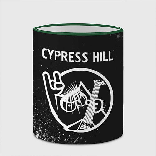 Кружка цветная Cypress Hill КОТ Арт / 3D-Зеленый кант – фото 2