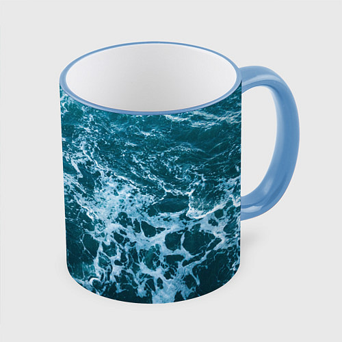 Кружка цветная Blue ocean / 3D-Небесно-голубой кант – фото 1
