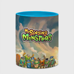Кружка 3D My singing monsters САХАСЕМЬЯ, цвет: 3D-белый + небесно-голубой — фото 2