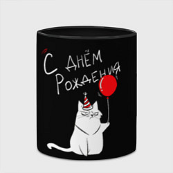 Кружка 3D Birtday from sincere cat, цвет: 3D-белый + черный — фото 2