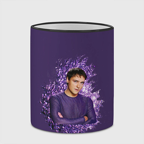 Кружка цветная Юра Шатунов вечно молодой / 3D-Черный кант – фото 2