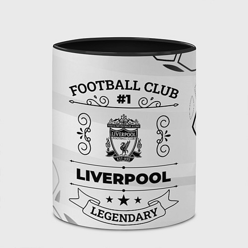 Кружка цветная Liverpool Football Club Number 1 Legendary / 3D-Белый + черный – фото 2