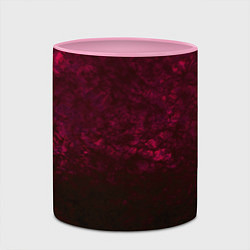 Кружка 3D Темно-красный абстрактный узор текстура камня, цвет: 3D-белый + розовый — фото 2