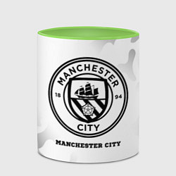 Кружка 3D Manchester City Sport на светлом фоне, цвет: 3D-белый + светло-зеленый — фото 2