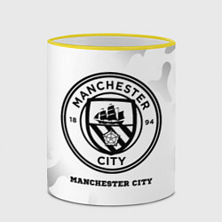 Кружка 3D Manchester City Sport на светлом фоне, цвет: 3D-желтый кант — фото 2