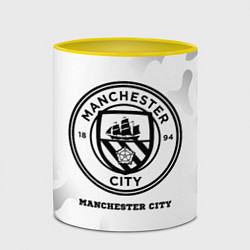 Кружка 3D Manchester City Sport на светлом фоне, цвет: 3D-белый + желтый — фото 2