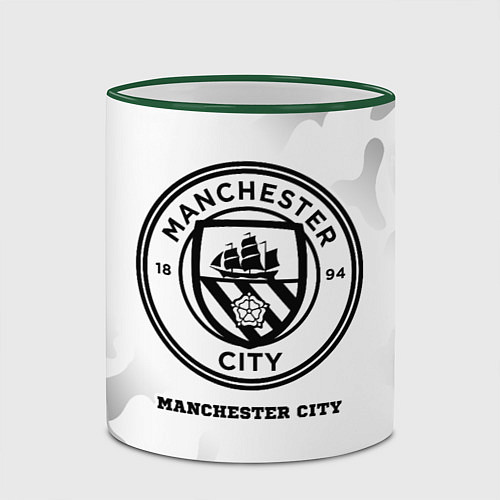 Кружка цветная Manchester City Sport на светлом фоне / 3D-Зеленый кант – фото 2