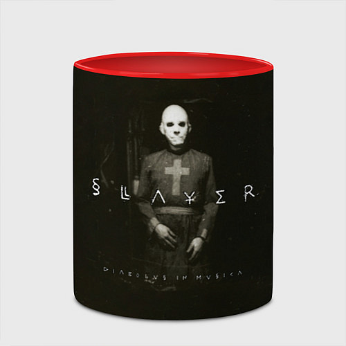 Кружка цветная Diabolus in Musica - Slayer / 3D-Белый + красный – фото 2