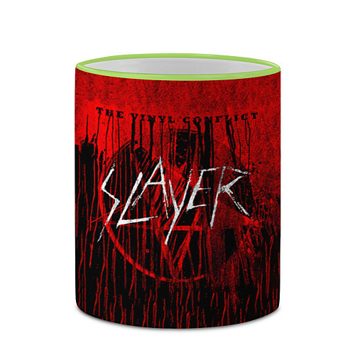 Кружка цветная The Vinyl Conflict - Slayer / 3D-Светло-зеленый кант – фото 2