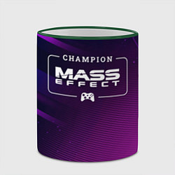 Кружка 3D Mass Effect Gaming Champion: рамка с лого и джойст, цвет: 3D-зеленый кант — фото 2