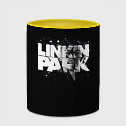 Кружка 3D Linkin Park логотип с фото, цвет: 3D-белый + желтый — фото 2
