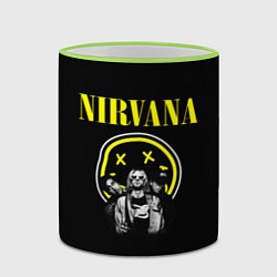 Кружка 3D NIRVANA логотип и исполнители, цвет: 3D-светло-зеленый кант — фото 2