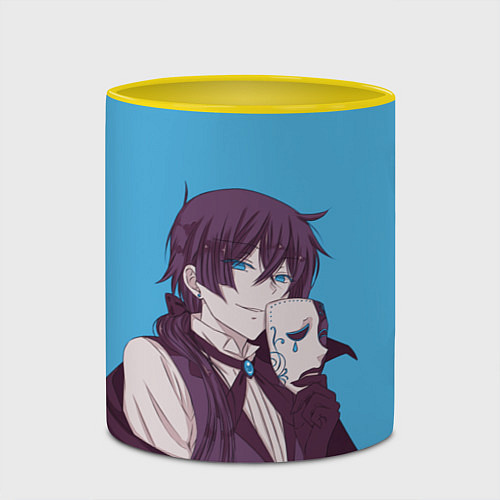 Кружка цветная Красавчик Ванитас / 3D-Белый + желтый – фото 2