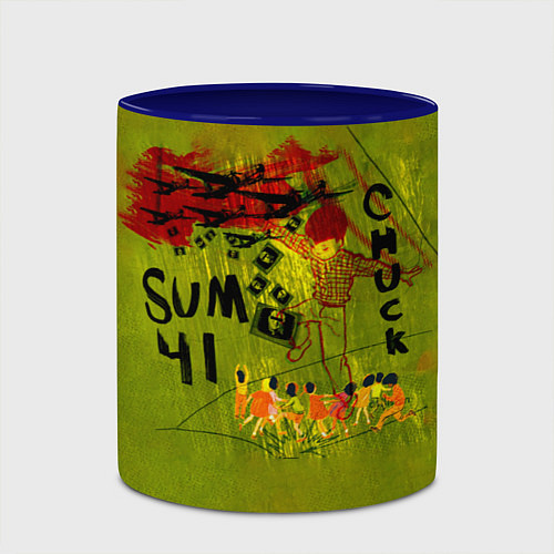 Кружка цветная Chuck - Sum 41 / 3D-Белый + синий – фото 2