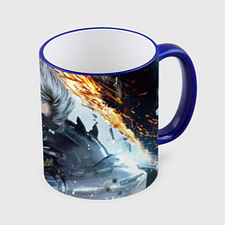 Кружка 3D Metal Gear Rising: Revengeance, цвет: 3D-синий кант