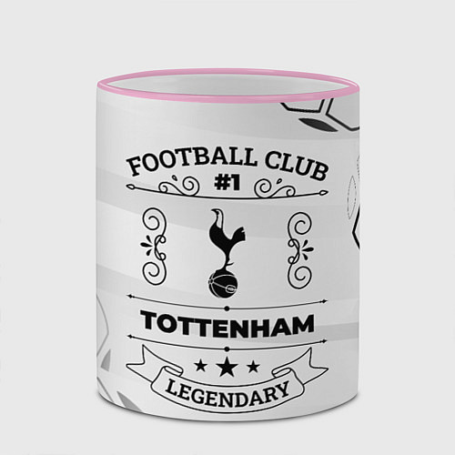 Кружка цветная Tottenham Football Club Number 1 Legendary / 3D-Розовый кант – фото 2