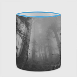 Кружка 3D Темный мрачный лес деревья, цвет: 3D-небесно-голубой кант — фото 2