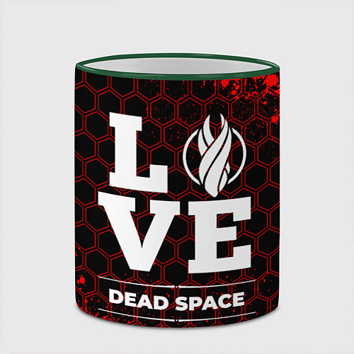 Кружка цветная Dead Space Love Классика / 3D-Зеленый кант – фото 2