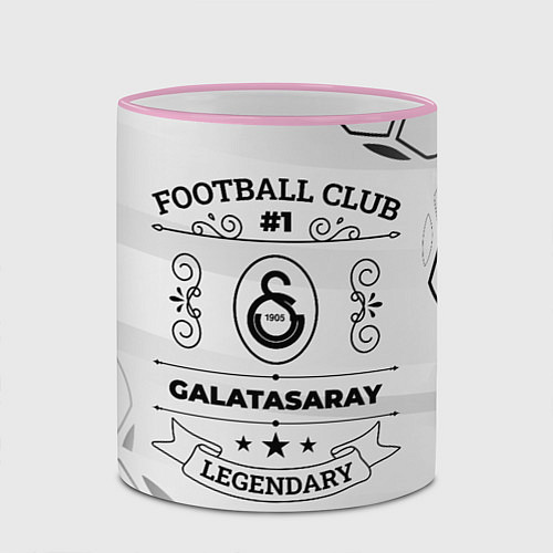 Кружка цветная Galatasaray Football Club Number 1 Legendary / 3D-Розовый кант – фото 2