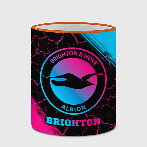 Кружка цветная Brighton Neon Gradient / 3D-Оранжевый кант – фото 2