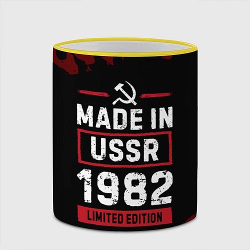 Кружка цветная Made In USSR 1982 Limited Edition / 3D-Желтый кант – фото 2