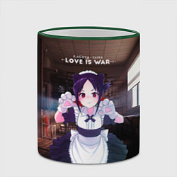 Кружка 3D Love is war Госпожа Кагуя - Синомия, цвет: 3D-зеленый кант — фото 2