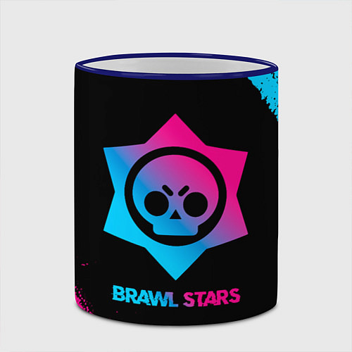 Кружка цветная Brawl Stars Neon Gradient / 3D-Синий кант – фото 2