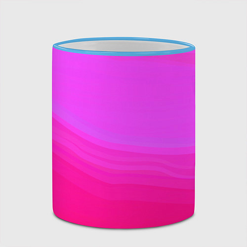 Кружка цветная Neon pink bright abstract background / 3D-Небесно-голубой кант – фото 2