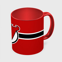 Кружка 3D Нью-Джерси Девилз форма, цвет: 3D-белый + красный