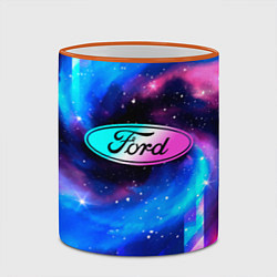 Кружка 3D Ford Неоновый Космос, цвет: 3D-оранжевый кант — фото 2
