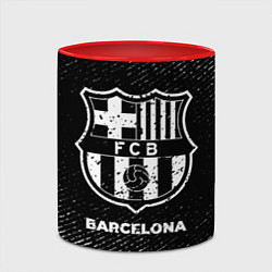 Кружка 3D Barcelona с потертостями на темном фоне, цвет: 3D-белый + красный — фото 2
