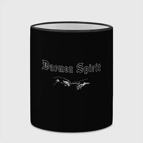 Кружка цветная Daemon Spirit Black - Feel / 3D-Черный кант – фото 2