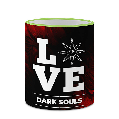 Кружка цветная Dark Souls Love Классика / 3D-Светло-зеленый кант – фото 2