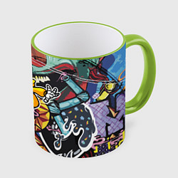 Кружка 3D Cool skater, цвет: 3D-светло-зеленый кант