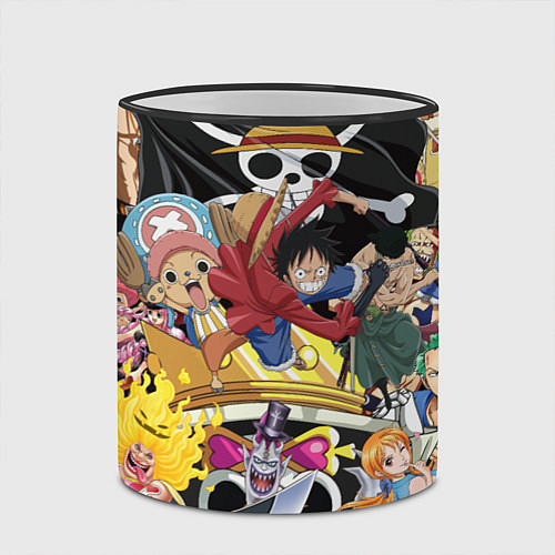 Кружка цветная One Pieceгерои / 3D-Черный кант – фото 2
