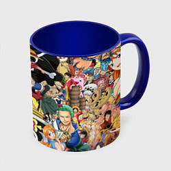 Кружка 3D One Pieceгерои, цвет: 3D-белый + синий