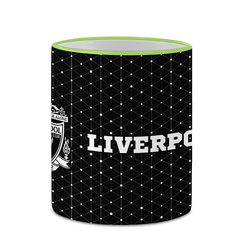 Кружка цветная Liverpool Sport Style на темном фоне / 3D-Светло-зеленый кант – фото 2