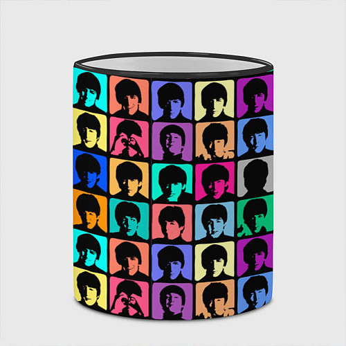 Кружка цветная Legendary popular music group / 3D-Черный кант – фото 2