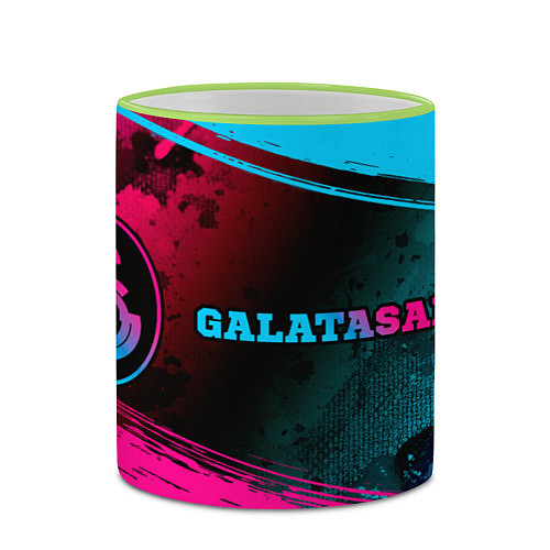 Кружка цветная Galatasaray Neon Gradient / 3D-Светло-зеленый кант – фото 2