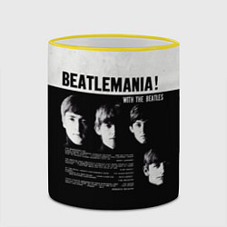 Кружка 3D With The Beatles Битломания, цвет: 3D-желтый кант — фото 2