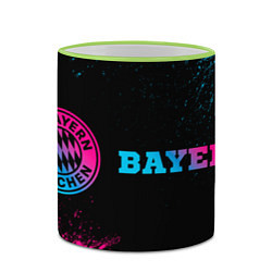 Кружка 3D Bayern - neon gradient: надпись и символ, цвет: 3D-светло-зеленый кант — фото 2