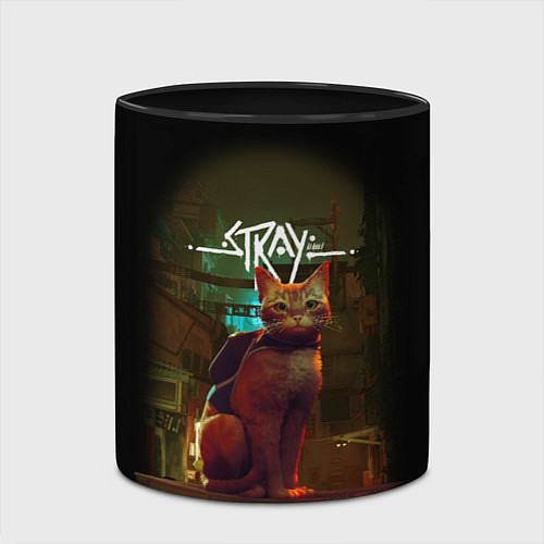 Кружка цветная Stray-Cat / 3D-Белый + черный – фото 2