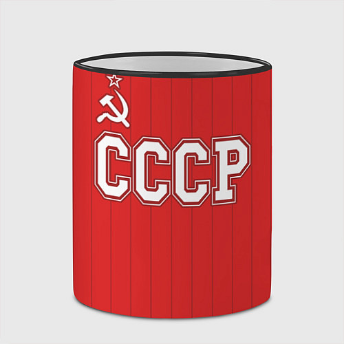 Кружка цветная Союз Советских Социалистических Республик / 3D-Черный кант – фото 2