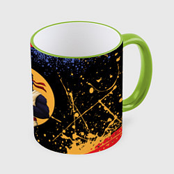 Кружка 3D Карате горилла, цвет: 3D-светло-зеленый кант