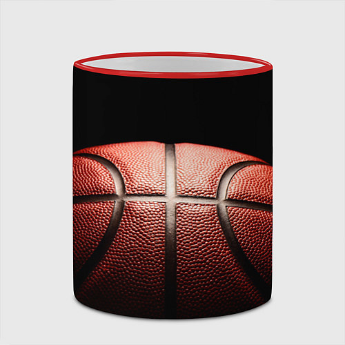 Кружка цветная Basketball ball / 3D-Красный кант – фото 2