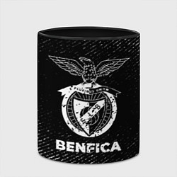 Кружка 3D Benfica с потертостями на темном фоне, цвет: 3D-белый + черный — фото 2